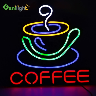 Display pubblicitario elettronico per il caffè con luce al neon a LED personalizzata con certificazione CE