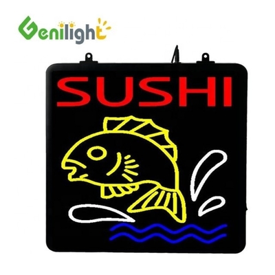 53*45cm Custom LED Neon aperto per la pesca Attrezzatura di negozio ABS Outframe e funzione di visualizzazione di animazione