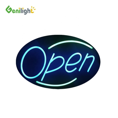 Colorato Genilight Segno aperto Neon LED Business Animato Display pubblicitari 56*33cm