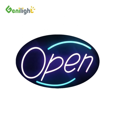 Colorato Genilight Segno aperto Neon LED Business Animato Display pubblicitari 56*33cm