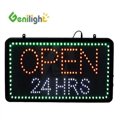 Funzione di visualizzazione di animazione LED personalizzato illuminato aperto con segno di neon dell'ora