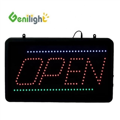 Modalità di animazione lampeggiante Genilight 56*33 cm Full Color LED elettronico Neon OPEN Sign