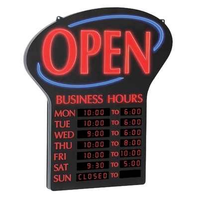 Contrasto interno 22*13 pollici DC12V LED PIZZA Sign Light con numero di telefono Lettera