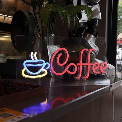 Genilight Hang Style Classic Acrylic Back Panel LED Segno elettrico al neon per caffè