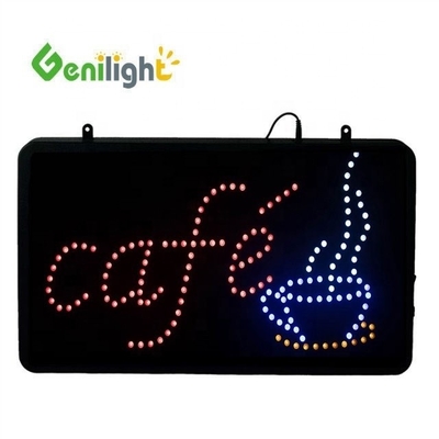 Funzione di visualizzazione di animazione DC 12V Indoor LED Cafe Neon Sign with ABS Open-Mold Outframe