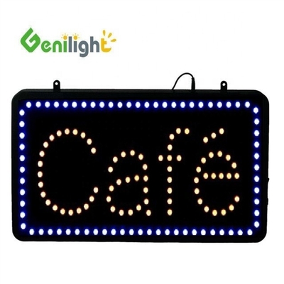 Funzione di visualizzazione di animazione DC 12V Indoor LED Cafe Neon Sign with ABS Open-Mold Outframe