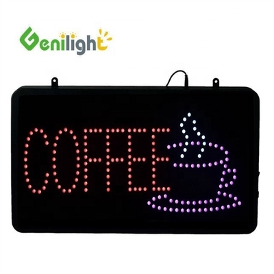 Funzione di visualizzazione di animazione DC 12V Indoor LED Cafe Neon Sign with ABS Open-Mold Outframe