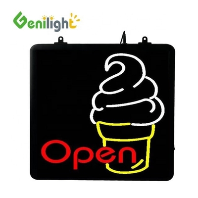 Segnale aperto LED illuminato per gelati con telaio ABS e cartellone acrilico accattivante