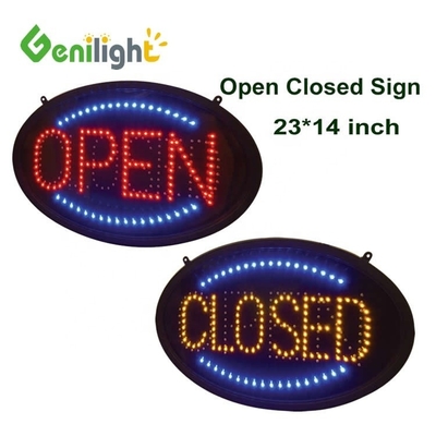I segnali aperti a LED permettono ai clienti di sapere che sei aperto per gli affari con forma ovale di 23 x 13 pollici