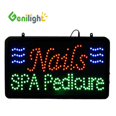Attraente Pubblicità LED Unghie Spa Segno con numero di telefono Genilight Indoor 22 * 13 pollici