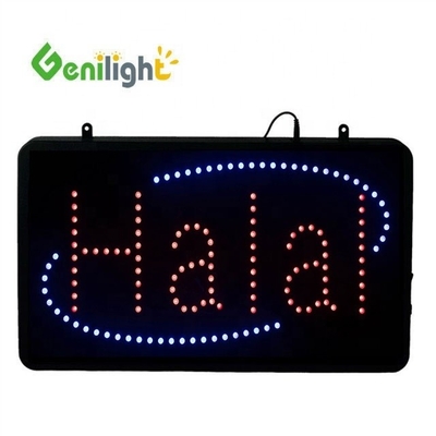 Genilight Indoor 56*33 cm HALAL LED Insegna aperta Movimento Pubblicità Display Outframe ABS