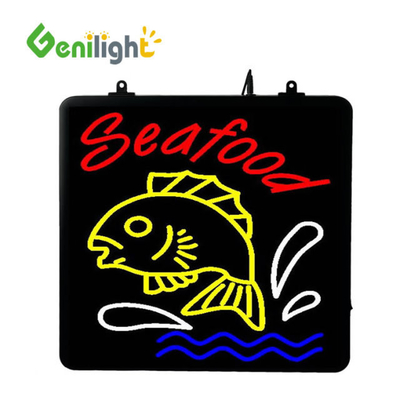 100000h Lumiera Durazione di vita Super luminoso LED pesce Neon segno aperto