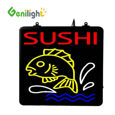 100000h Lumiera Durazione di vita Super luminoso LED pesce Neon segno aperto