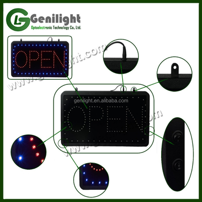 Tavola di segnale in plastica a LED a batteria aperta e chiusa su misura GLT-LSA2213-001