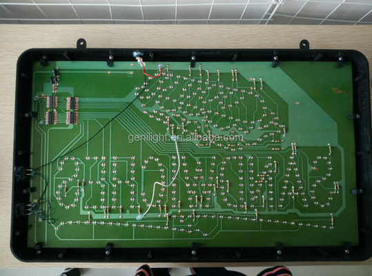 Tavola di segnale in plastica a LED a batteria aperta e chiusa su misura GLT-LSA2213-001