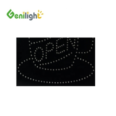 SDK Funzione Batteria alimentata lampeggiante LED Pizzeria aperta cartellone con animazione
