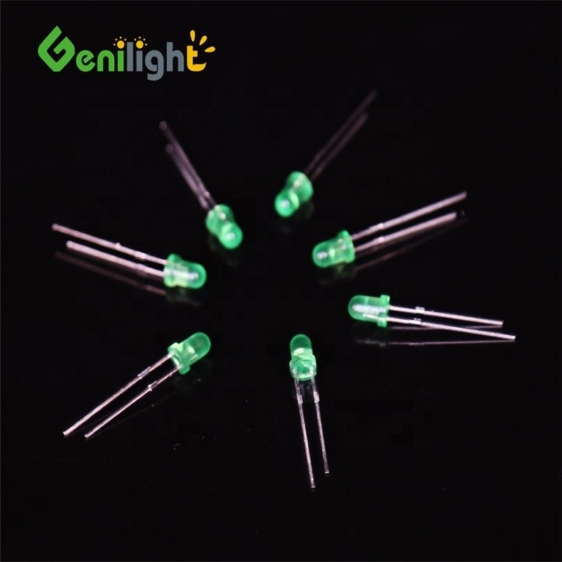 3 mm LED diodo verde per prestazioni stabili e costanti