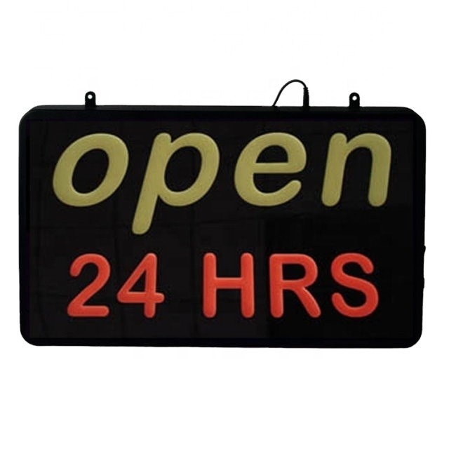 Certificato di potenza CE ROHS 24 ore aperto LED Neon Bar Sign con modalità di animazione statica