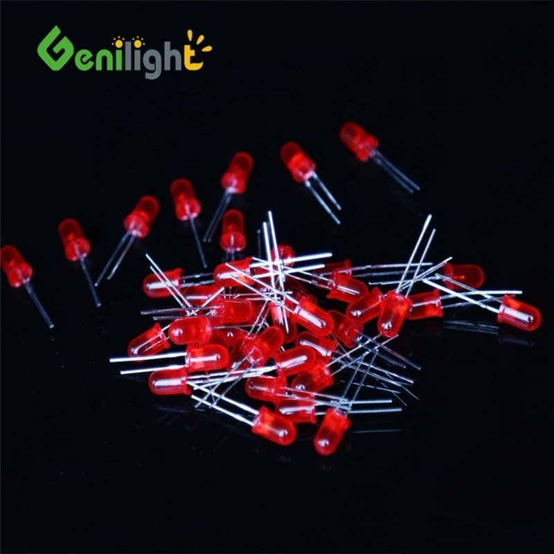 F5 Lampada a LED da 5 mm a diodo di emissione Bianco Verde Rosso Blu Giallo Due pin