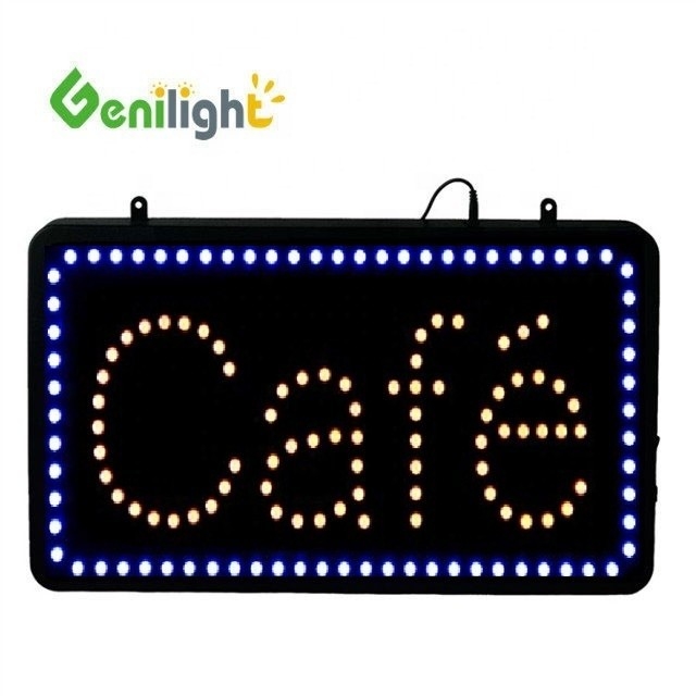 Genilight Indoor 22*13inch LED Cafe Open Sign con risparmio energetico e funzione SDK
