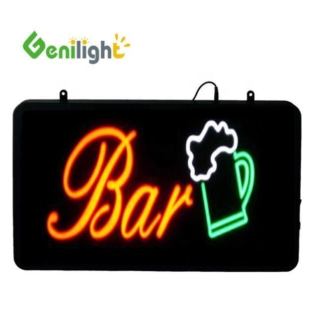 Genilight 56*33 cm Best Design LED Neon Beer Bar Illuminazione Segni di resina epossidica e acrilico