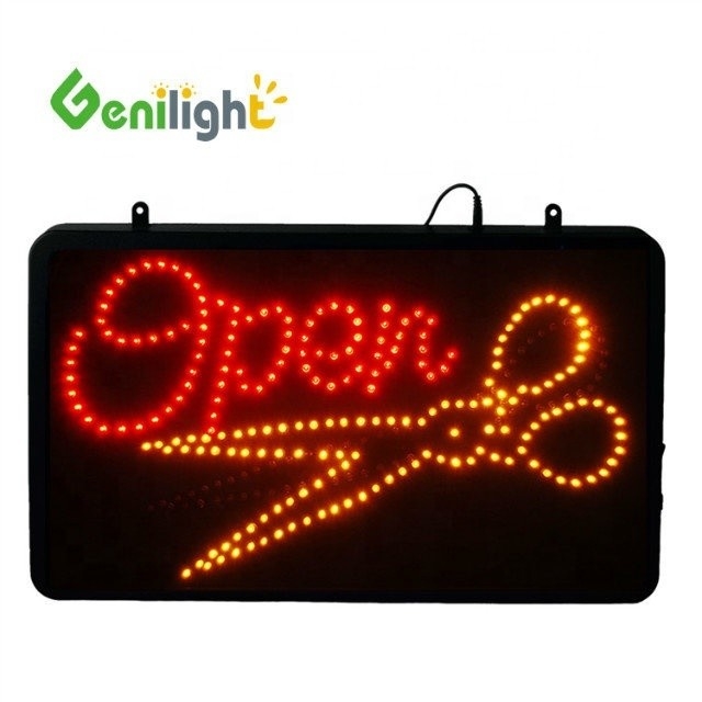 Media Photo LED Open Sign per saloni di parrucchiere Tipo touch screen -
