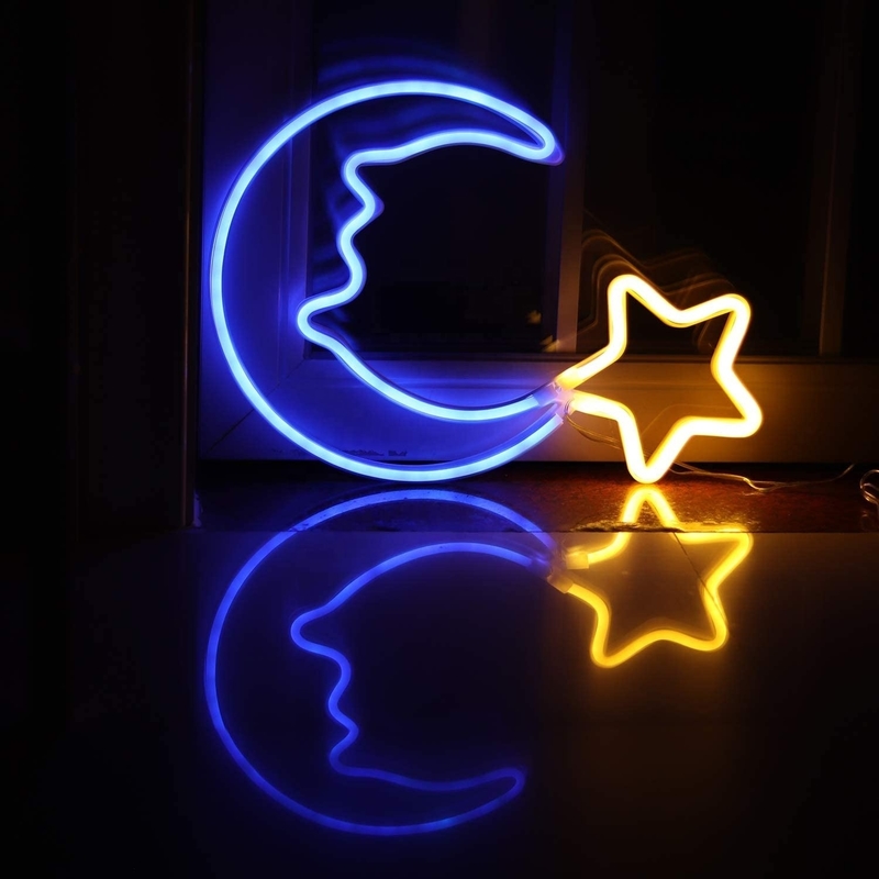 Luce LED Luna Stella Neon per decorazioni di festival Durata di vita 50000 ore Consumo di energia 1