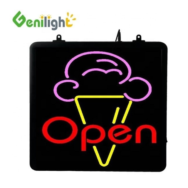 Gelateria Segnale elettronico a neon a LED con telaio ABS e lavagna acrilica