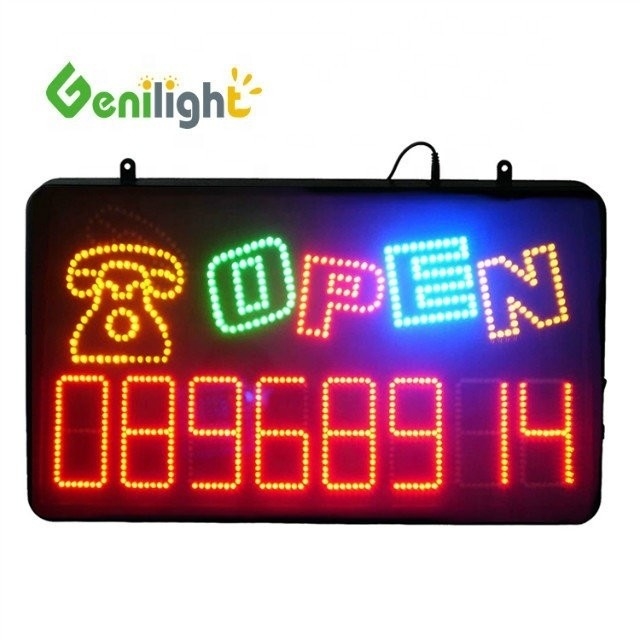 56*33 Dimensione del pannello Segnale di apertura a neon a LED elettronico personalizzato con risoluzione
