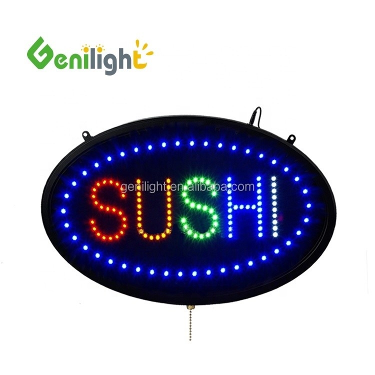 Display di segnale LED a neon ad alta luminosità per sushi ovale o a forma personalizzata