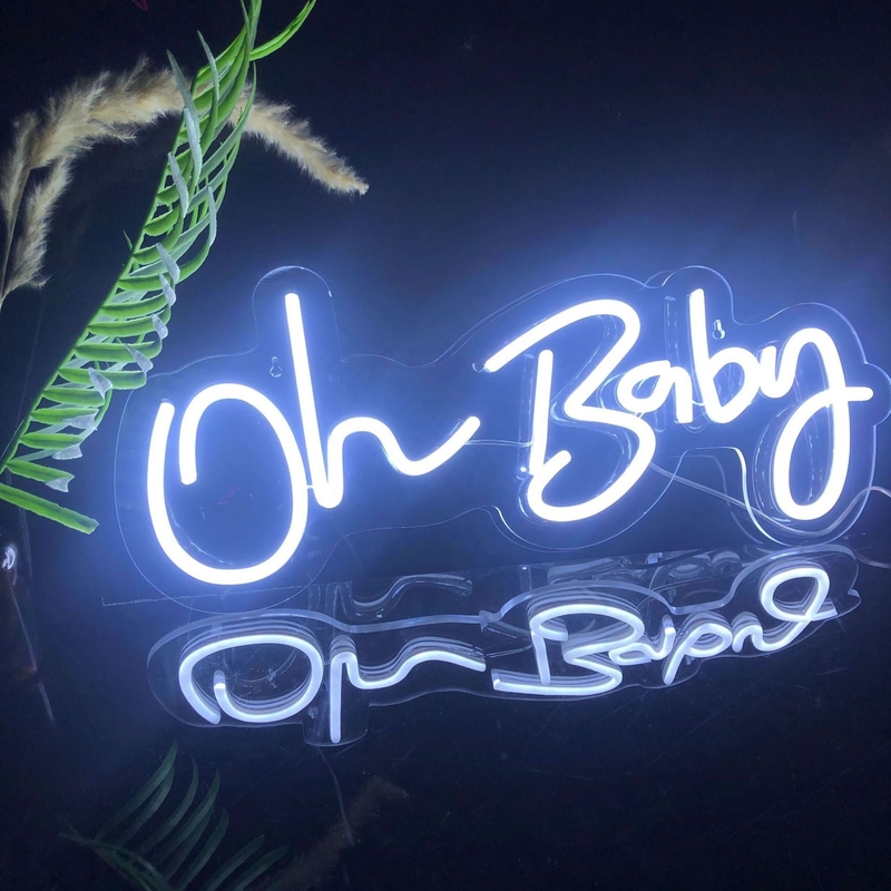 Luce al neon per bambino Sala giochi Bambino Matrimonio Lettera LED Bianca Illuminazione Segno