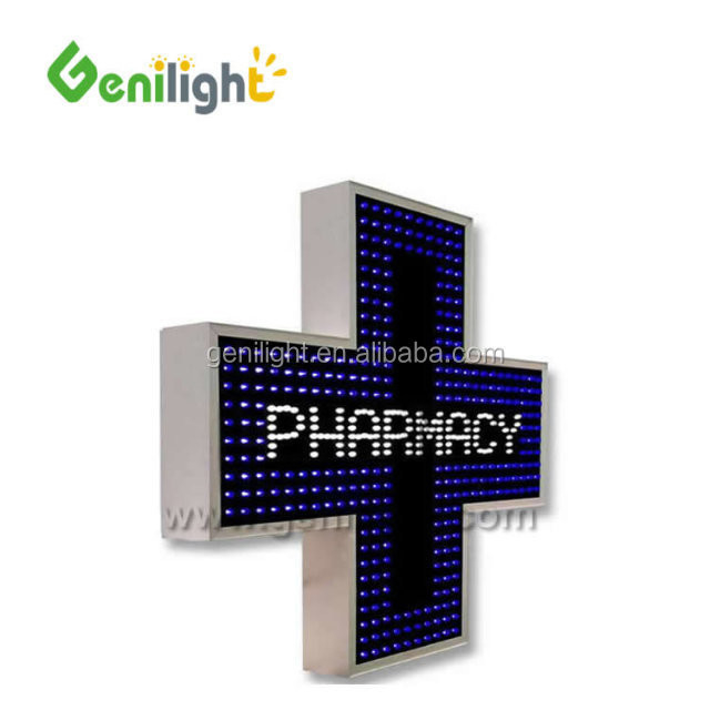 OUTDOOR RF/WIFI/Remote Control LED Farmacia Cross Display Facile installazione e funzionamento