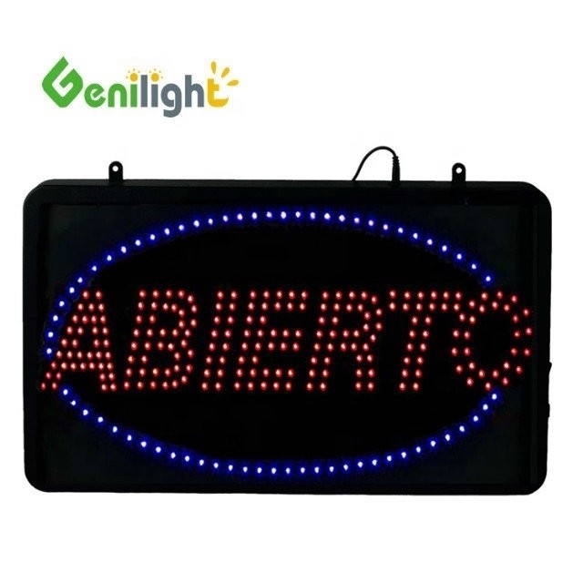 56*33 Dimensione del pannello LED Neon Light Open Sign con alta luminosità da personalizzabile