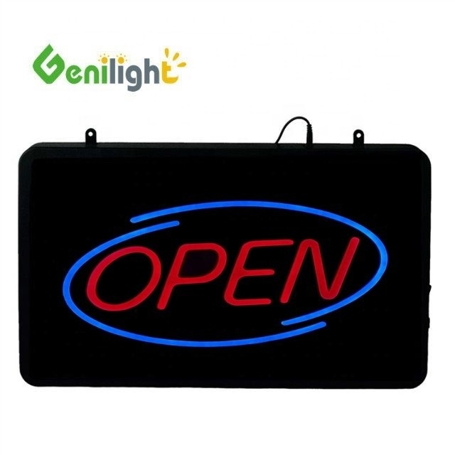 Genilight 56*33 cm Custom Neon Business Hours Led Open Sign Display Funzione ANIMATION