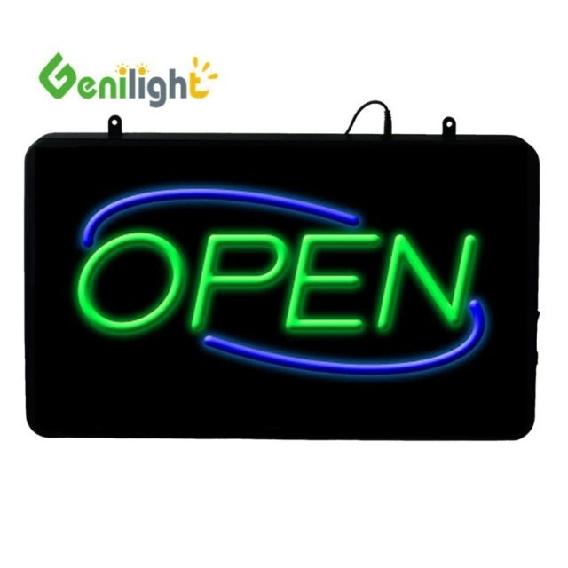 Segno LED multicolore di apertura del negozio brillante e accattivante per la promozione delle vetrine aziendali