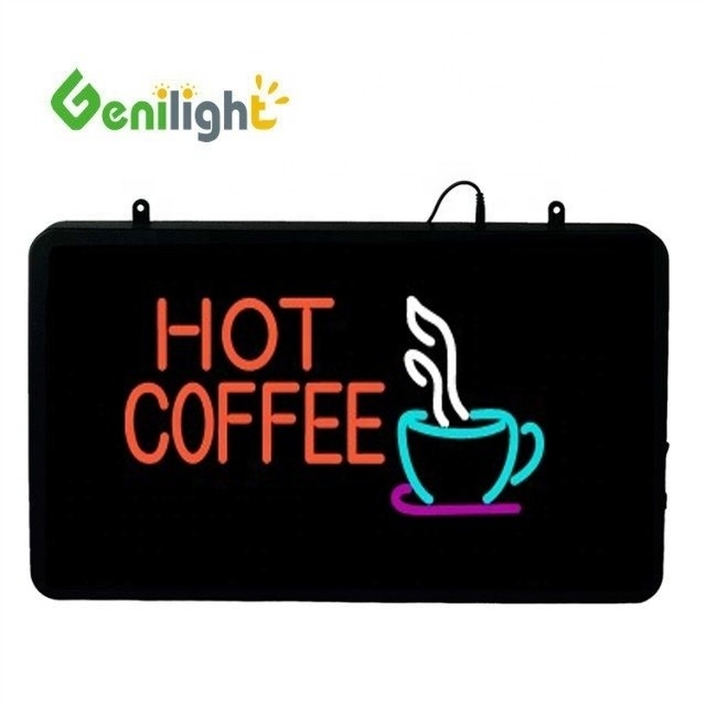 Consumo di energia Genilight 22*13inch CE RoHS Indoor Hot Coffee LED Neon Sign for Coffee Bar