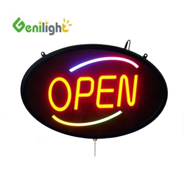 Segnale aperto a neon a LED per l'esposizione di moda in pub bar caffè ristorante Consumo di energia -