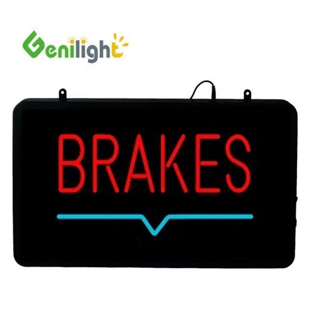 Genilight 56*33 cm LED BRAKES Neon Open Sign per progetti fai da te nel commercio al dettaglio