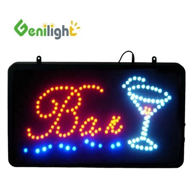 Messaggio in movimento colorato LED Pubblicità BAR Segno aperto con messaggio personalizzabile