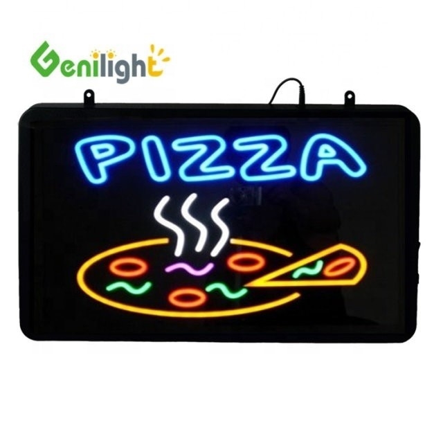 ABS Open-Mold Outframe Alto rapporto di contrasto di luminosità Custom Pizza Planet LED Neon Sign