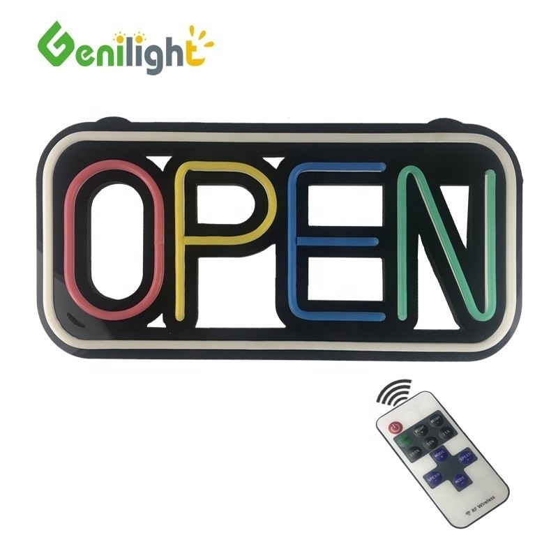 Contrasto a colori aperti segnale al neon con telecomando e luminosità regolabile