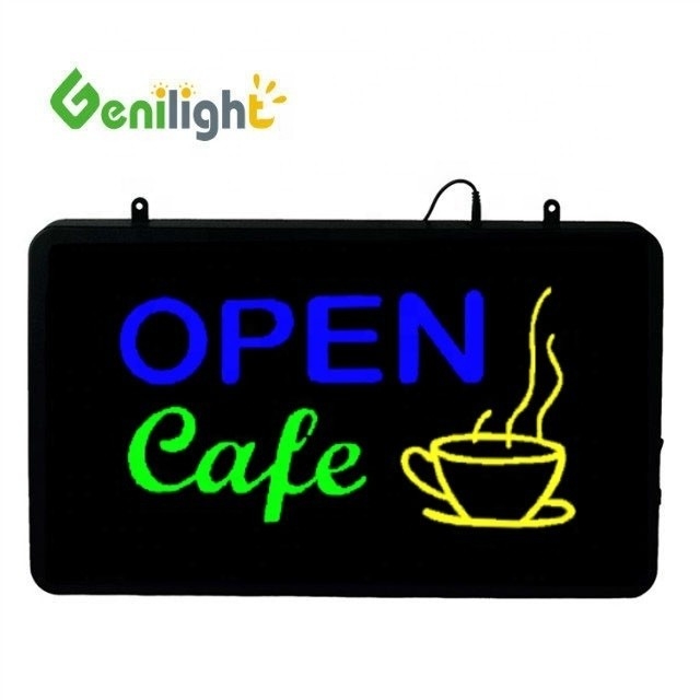 Genilight Hang Style Classic Acrylic Back Panel LED Segno elettrico al neon per caffè