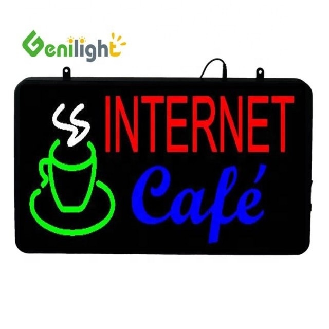 Funzione di visualizzazione di animazione DC 12V Indoor LED Cafe Neon Sign with ABS Open-Mold Outframe