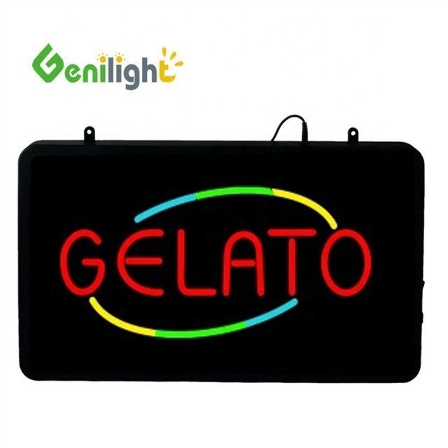 22*13 pollici profondità di colore RGB Genilight GELATO pubblicità Light Box per negozio di gelato
