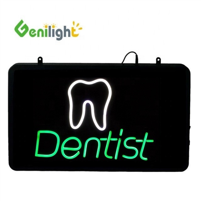 Ristorante Hotel Fornisce Lettere a Neon LED a taglia personalizzata con il logo dei denti di Genilight