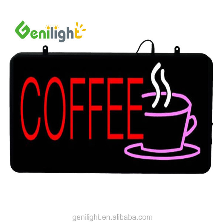 Display board luminoso a neon LED 12V segnale del caffè per installazione appesa GLT-LSN5633-037